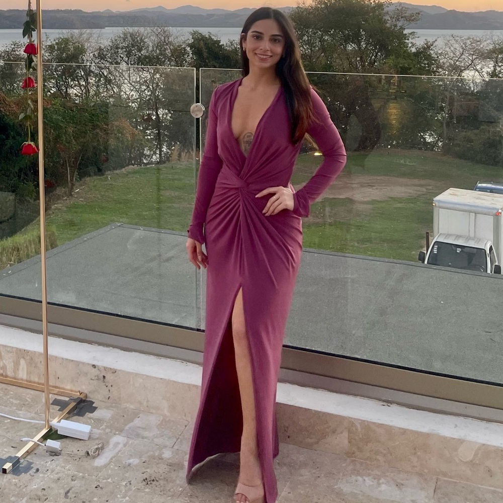 Katie May Plum Long Sleeve Dress